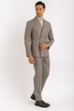 بليزر مختلط من الصوف/ الكشمير الفاخر صفين من الأزرار - Image 5