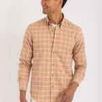 قميص كاروهات بقصة عادية