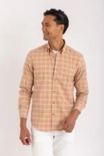 قميص كاروهات بقصة عادية